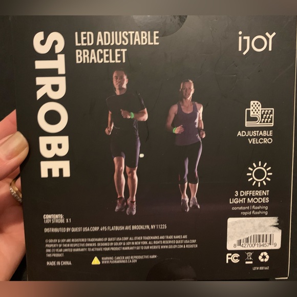 New Sealed iJoy Strobe LED Adjustable BRACELET Battery Operated Light-up NIB - Picture 3 of 5